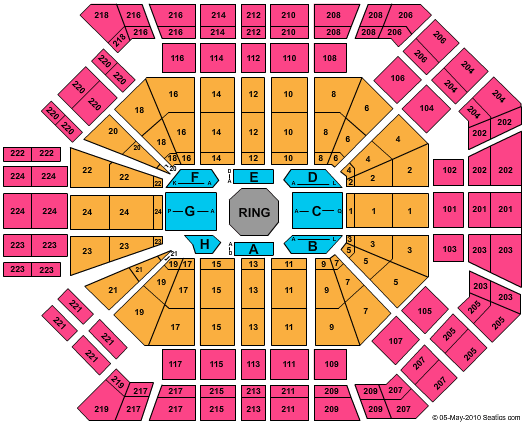MGM Grand Garden Arena UFC 114 Seating Chart